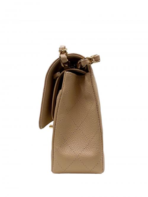 CHANEL（シャネル）CHANEL (シャネル) マトラッセ25　Wフラップチェーンショルダーバッグ ベージュ サイズ:25の古着・服飾アイテム