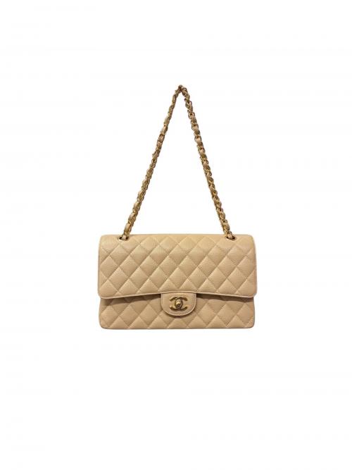 CHANEL（シャネル）CHANEL (シャネル) マトラッセ25　Wフラップチェーンショルダーバッグ ベージュ サイズ:25の古着・服飾アイテム