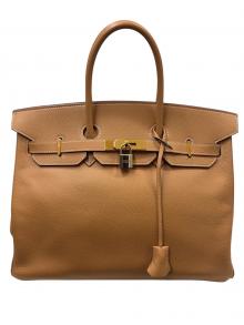 HERMES（エルメス）の古着「Birkin 35 バーキン 35/ヴォーエプソン/キャメル/□I刻印：2005年製造/ゴールド金具」｜キャメル