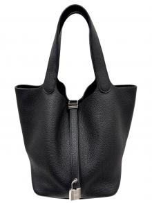 HERMES（エルメス）の古着「Picotin Lock MM ピコタンロック MM/トリヨンクレマンス/ブラック/Y刻印：2020年製造/シルバー金具」｜ブラック