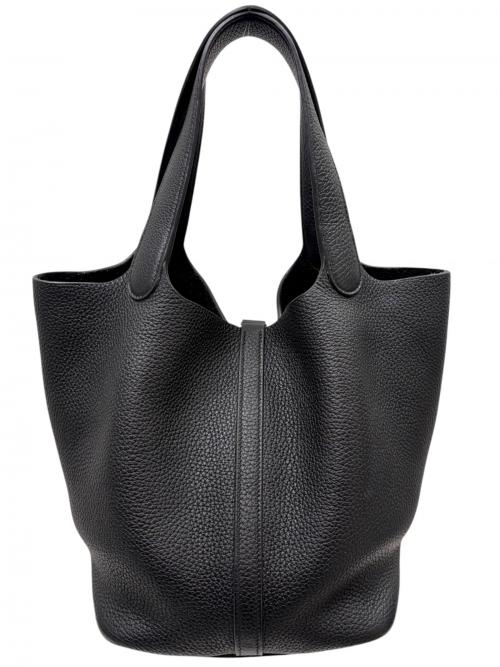 HERMES（エルメス）HERMES (エルメス) Picotin Lock MM ピコタンロック MM/トリヨンクレマンス/ブラック/Y刻印：2020年製造/シルバー金具 ブラック サイズ:MMの古着・服飾アイテム