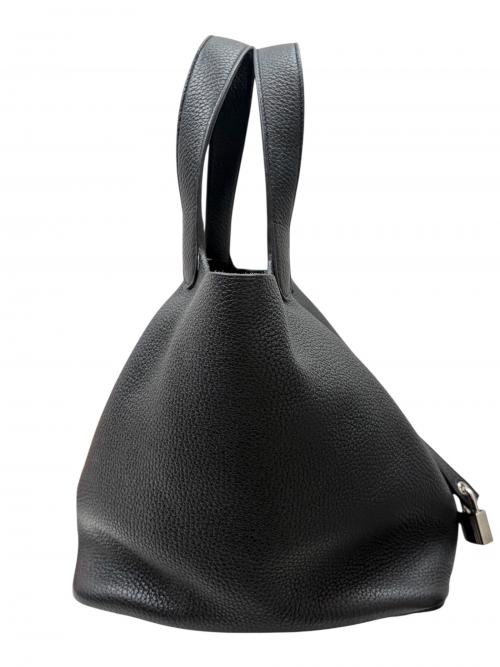 HERMES（エルメス）HERMES (エルメス) Picotin Lock MM ピコタンロック MM/トリヨンクレマンス/ブラック/Y刻印：2020年製造/シルバー金具 ブラック サイズ:MMの古着・服飾アイテム