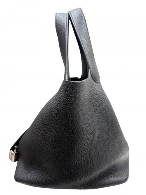 HERMES（エルメス）HERMES (エルメス) Picotin Lock MM ピコタンロック MM/トリヨンクレマンス/ブラック/Y刻印：2020年製造/シルバー金具 ブラック サイズ:MMの古着・服飾アイテム