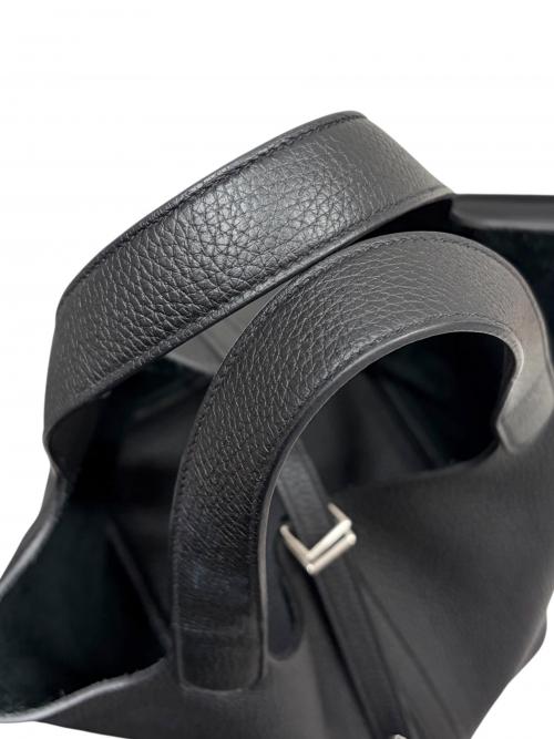 HERMES（エルメス）HERMES (エルメス) Picotin Lock MM ピコタンロック MM/トリヨンクレマンス/ブラック/Y刻印：2020年製造/シルバー金具 ブラック サイズ:MMの古着・服飾アイテム