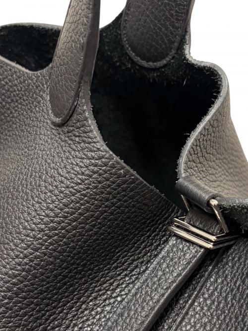 HERMES（エルメス）HERMES (エルメス) Picotin Lock MM ピコタンロック MM/トリヨンクレマンス/ブラック/Y刻印：2020年製造/シルバー金具 ブラック サイズ:MMの古着・服飾アイテム