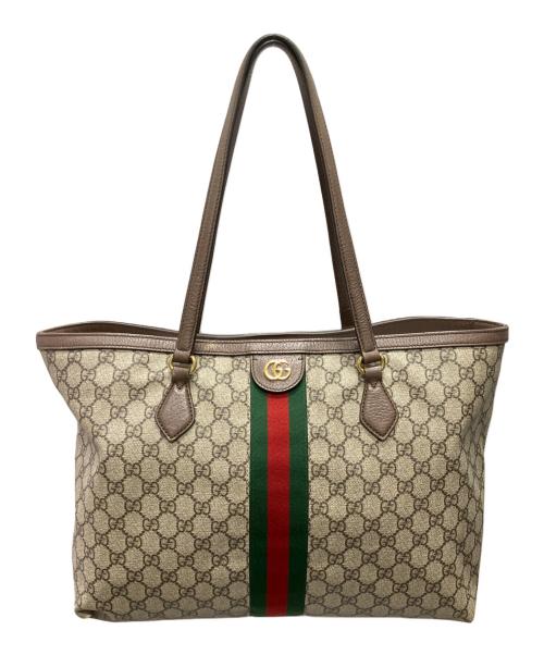 GUCCI（グッチ）GUCCI (グッチ) オフディアトートバッグ ラージ ブラウン サイズ:ラージの古着・服飾アイテム