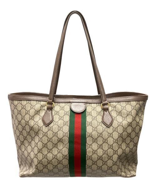 GUCCI（グッチ）GUCCI (グッチ) オフディアトートバッグ ラージ ブラウン サイズ:ラージの古着・服飾アイテム