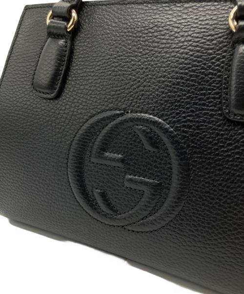 GUCCI（グッチ）GUCCI (グッチ) Gucci Soho Leather Tote Crossbody Bag/ソーホー インターロッキングG ショルダーバッグ/2WAYバッグ ブラック サイズ:-の古着・服飾アイテム