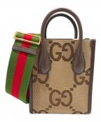 GUCCIグッチ）の古着「ジャンボGGキャンバス 2WAYバッグ」｜ブラウン