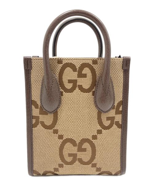 GUCCI（グッチ）GUCCI (グッチ) ジャンボGGキャンバス 2WAYバッグ ブラウン サイズ:-の古着・服飾アイテム