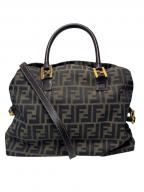 FENDIフェンディ）の古着「FENDI2wayバッグ/ズッカ柄/キャンパス地バッグ/83149681981」｜ブラウン