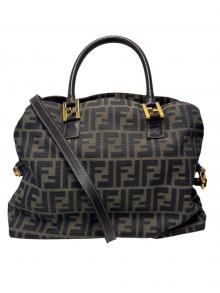 FENDI（フェンディ）の古着「FENDI2wayバッグ/ズッカ柄/キャンパス地バッグ/83149681981」｜ブラウン