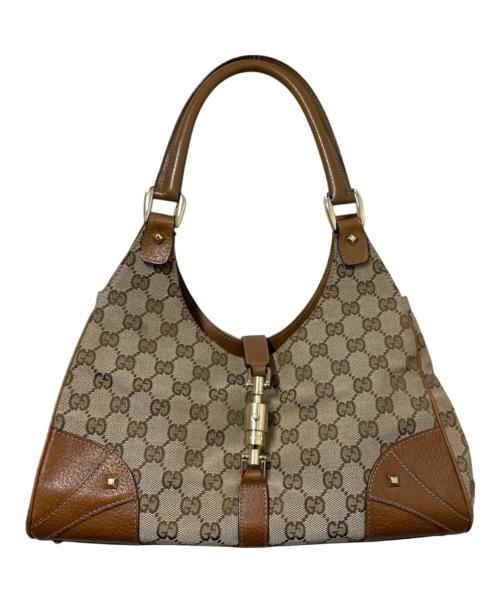 GUCCI（グッチ）GUCCI (グッチ) GGキャンバス ニュージャッキー ベージュ×ブラウンの古着・服飾アイテム