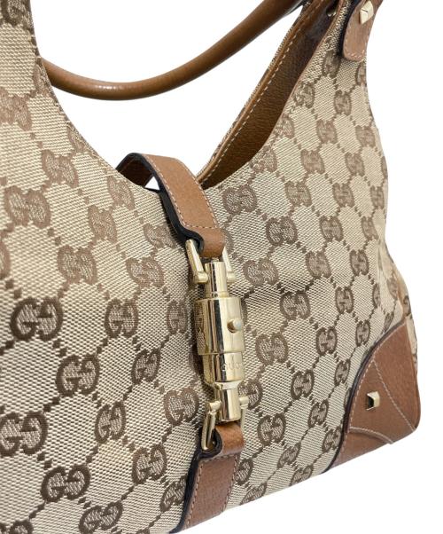 GUCCI（グッチ）GUCCI (グッチ) GGキャンバス ニュージャッキー ベージュ×ブラウンの古着・服飾アイテム