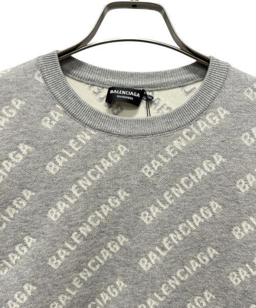 BALENCIAGA（バレンシアガ）BALENCIAGA (バレンシアガ) ロゴニット　702952 グレー サイズ:XSの古着・服飾アイテム