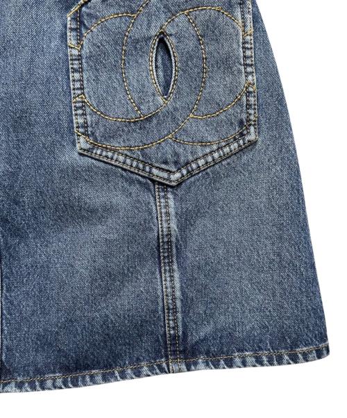 CHANEL（シャネル）CHANEL (シャネル) ココポケットデニムミニスカート	P76766V68693 インディゴ サイズ:38の古着・服飾アイテム