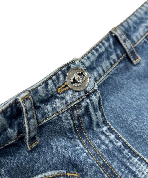 CHANEL（シャネル）CHANEL (シャネル) ココポケットデニムミニスカート	P76766V68693 インディゴ サイズ:38の古着・服飾アイテム