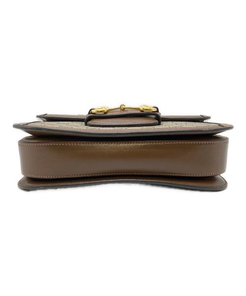 GUCCI（グッチ）GUCCI (グッチ) Gucci 1955 Horsebit Shoulder Bag/ホースビット1955/ショルダーバッグ ブラウン サイズ:ミディアムの古着・服飾アイテム
