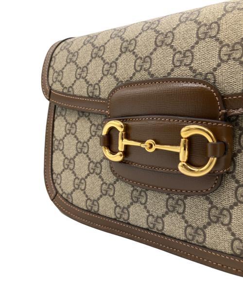 GUCCI（グッチ）GUCCI (グッチ) Gucci 1955 Horsebit Shoulder Bag/ホースビット1955/ショルダーバッグ ブラウン サイズ:ミディアムの古着・服飾アイテム