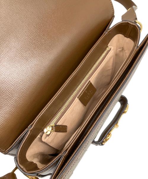 GUCCI（グッチ）GUCCI (グッチ) Gucci 1955 Horsebit Shoulder Bag/ホースビット1955/ショルダーバッグ ブラウン サイズ:ミディアムの古着・服飾アイテム