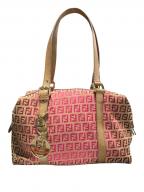 FENDIフェンディ）の古着「ボストンバッグ/8BL106」｜ブラウン×ピンク