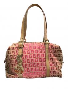 FENDI（フェンディ）の古着「ボストンバッグ/8BL106」｜ブラウン×ピンク