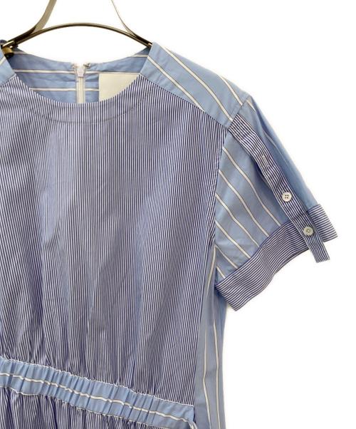 3.1 phillip lim（スリーワンフィリップリム）3.1 phillip lim (スリーワンフィリップリム) ミックスストライプギャザーワンピースの古着・服飾アイテム