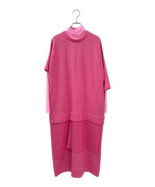 ENFOLD（エンフォルド）ENFOLD (エンフォルド) バックウォームレイヤードDRESS ピンク サイズ:36の古着・服飾アイテム