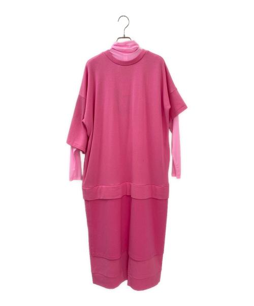 ENFOLD（エンフォルド）ENFOLD (エンフォルド) バックウォームレイヤードDRESS ピンク サイズ:36の古着・服飾アイテム