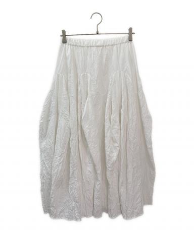 中古・古着通販】ENFOLD (エンフォルド) SOLID-WAVE SKIRT ホワイト