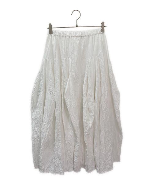 ENFOLD（エンフォルド）ENFOLD (エンフォルド) SOLID-WAVE SKIRT ホワイト サイズ:36の古着・服飾アイテム
