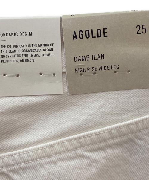 AGOLDE（エーゴールドイー）AGOLDE (エーゴールドイー) DAME JEAN HIGH RISE WIDE LEG ホワイト サイズ:25の古着・服飾アイテム