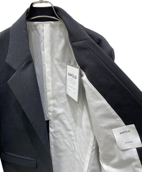 ENFOLD（エンフォルド）ENFOLD (エンフォルド) BOX OVER TAILORED JACKET チャコールグレー サイズ:36 未使用品の古着・服飾アイテム
