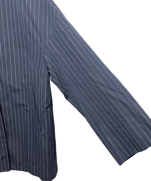 ENFOLD（エンフォルド）ENFOLD (エンフォルド) ピンストライプ ノーカラールーズ ジャケット ネイビー サイズ:36の古着・服飾アイテム