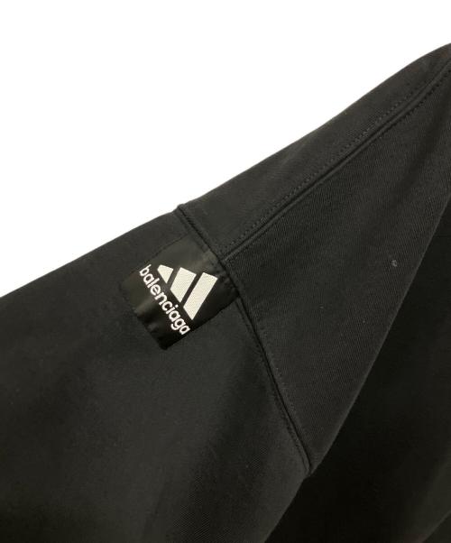 BALENCIAGA（バレンシアガ）BALENCIAGA (バレンシアガ) adidas (アディダス) コラボロゴ刺繍 オーバーシルエットパーカー ブラック サイズ:Lの古着・服飾アイテム