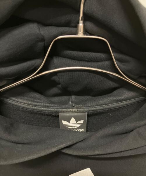 BALENCIAGA（バレンシアガ）BALENCIAGA (バレンシアガ) adidas (アディダス) コラボロゴ刺繍 オーバーシルエットパーカー ブラック サイズ:Lの古着・服飾アイテム