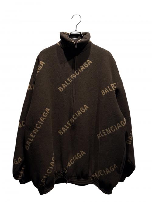 BALENCIAGA（バレンシアガ）BALENCIAGA (バレンシアガ) オールオーバーロゴブルゾン ブラウン サイズ:42の古着・服飾アイテム