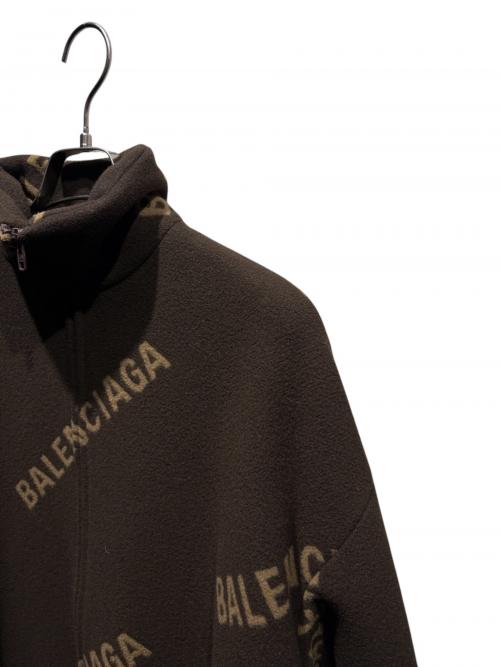 BALENCIAGA（バレンシアガ）BALENCIAGA (バレンシアガ) オールオーバーロゴブルゾン ブラウン サイズ:42の古着・服飾アイテム