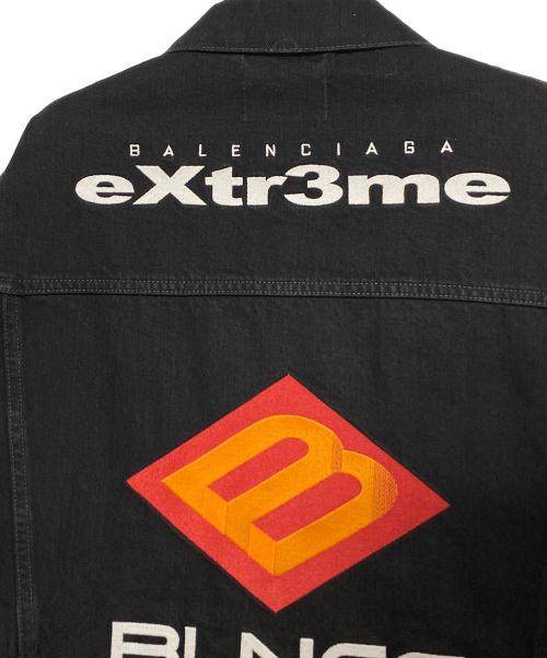 BALENCIAGA（バレンシアガ）BALENCIAGA (バレンシアガ) GAMER LOGO DENIM JACKET ブラック サイズ:Sの古着・服飾アイテム