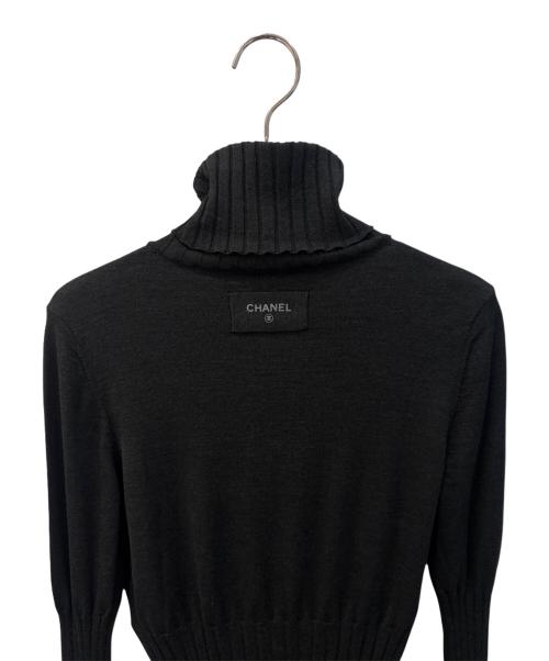 CHANEL（シャネル）CHANEL (シャネル) タートルネックニット ダークグレー サイズ:40の古着・服飾アイテム