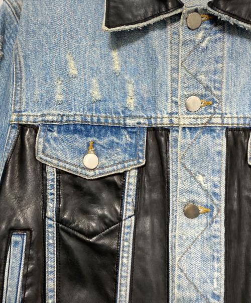 AMIRI（アミリ）AMIRI (アミリ) レザー切替デニムジャケット サイズ:42の古着・服飾アイテム