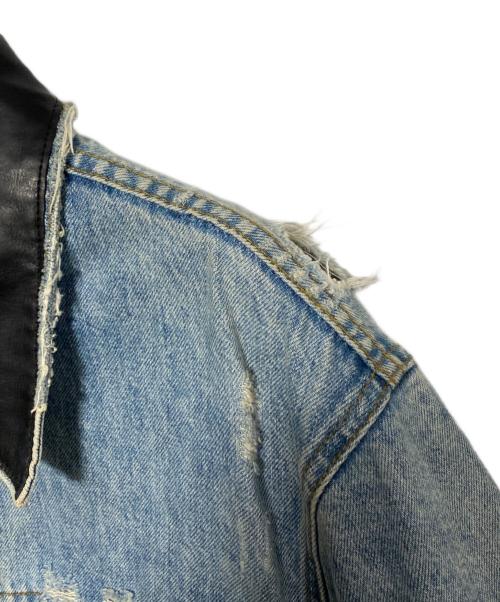 AMIRI（アミリ）AMIRI (アミリ) レザー切替デニムジャケット サイズ:42の古着・服飾アイテム