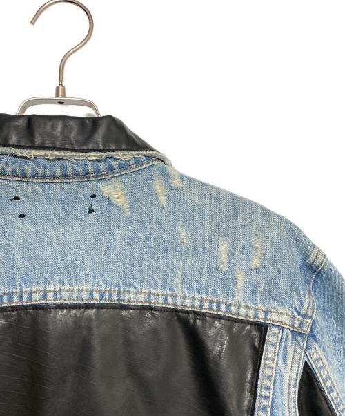 AMIRI（アミリ）AMIRI (アミリ) レザー切替デニムジャケット サイズ:42の古着・服飾アイテム