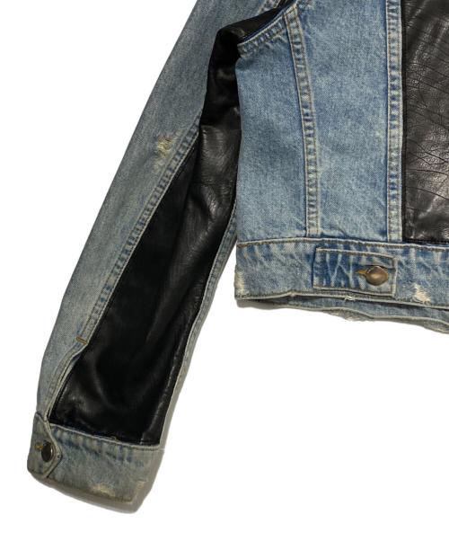 AMIRI（アミリ）AMIRI (アミリ) レザー切替デニムジャケット サイズ:42の古着・服飾アイテム