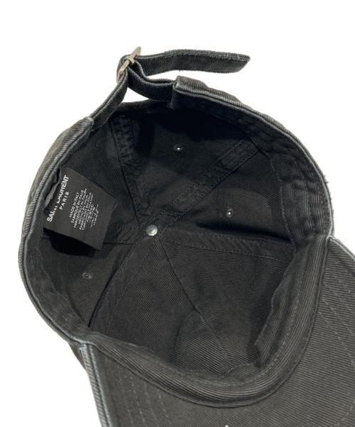 Saint Laurent Paris（サンローランパリ）Saint Laurent Paris (サンローランパリ) カサンドラロゴキャップ　783411 3YP57 ブラック サイズ:57の古着・服飾アイテム