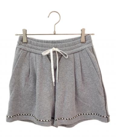 Zu-haMiuMiu　ハーフパンツ　レディース　38サイズ　ミュウミュウ 中古・古着通販】MIU MIU (ミュウミュウ) スウェットスタッズハーフ