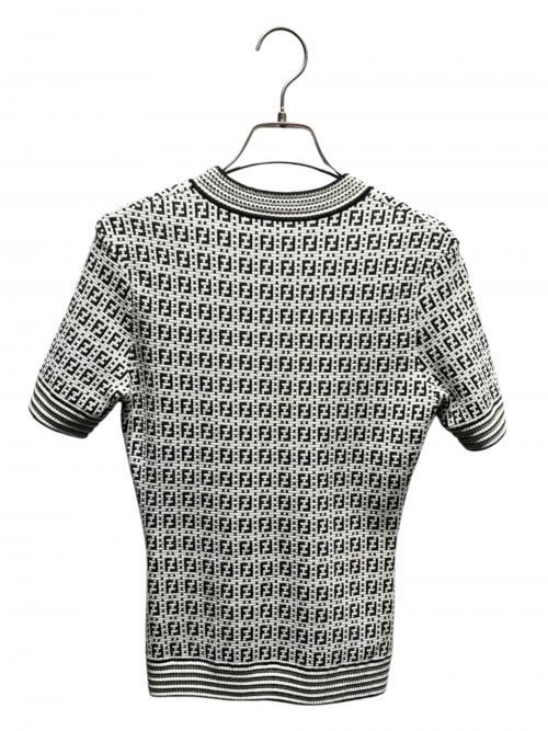 FENDI（フェンディ）FENDI (フェンディ) 半袖ニット/FZX649 ブラック×ホワイト サイズ:40の古着・服飾アイテム