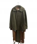 Maison Margielaメゾンマルジェラ）の古着「デストロイ加工コート」｜オリーブ