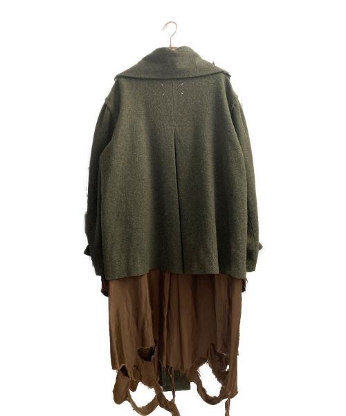 Maison Margiela（メゾンマルジェラ）Maison Margiela (メゾンマルジェラ) デストロイ加工コート オリーブ サイズ:50の古着・服飾アイテム