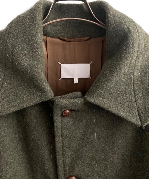 Maison Margiela（メゾンマルジェラ）Maison Margiela (メゾンマルジェラ) デストロイ加工コート オリーブ サイズ:50の古着・服飾アイテム